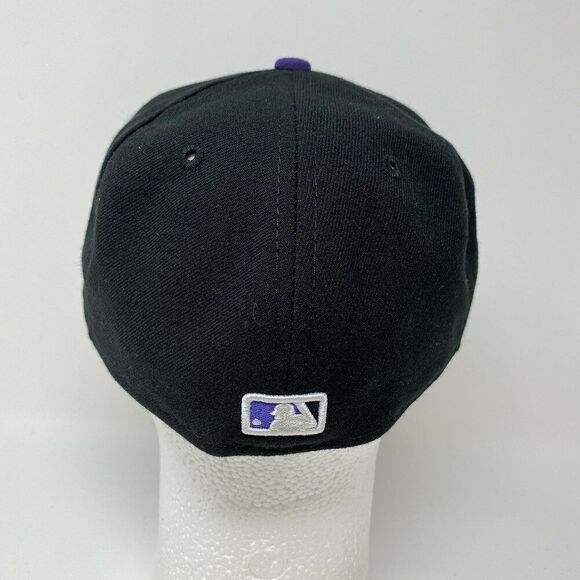 NWT Colorado‎ Rockies Fitted Hat 7 1/4 Black Purple Alternate Cap MLB Baseball - Picture 3 of 8